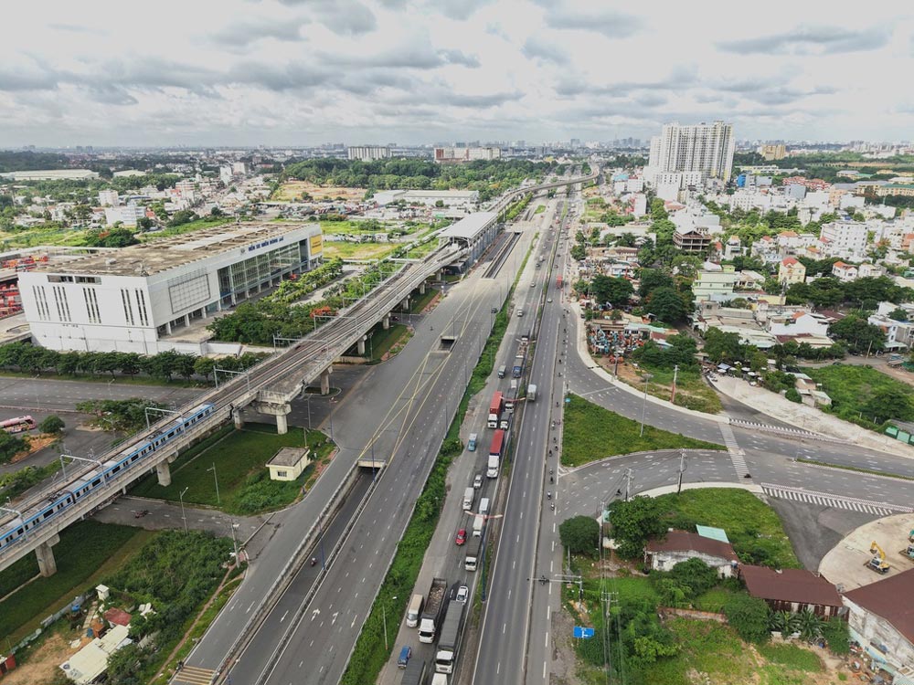 Đường Thống Nhất kết nối với Xa lộ Hà Nội, ngay ga Metro Suối Tiên